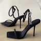 2021 New Square Toe Women Sandals Crystal Letters Decor Women Pumps Sexy High Heels Silk Wedding Dress Shoes Gladiator Sandal 2021 New Square Toe Women Sandals Crystal Letters Decor Women Pumps Sexy High Heels Silk Wedding Dress Shoes Gladiator Sandal