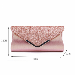 2021 High Quality PU Leather Women Lady Sequins Clutch Bag Evening Wedding Party Prom Handbag Purse Wallet Shinny Shoulder Bags