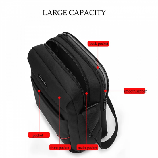 Carneyroad Men's bag Messenger Shoulder Bag Waterproof Oxford Handbags for business office Bag for Men